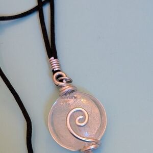 Silver Wire Wrapped Pendant Necklace